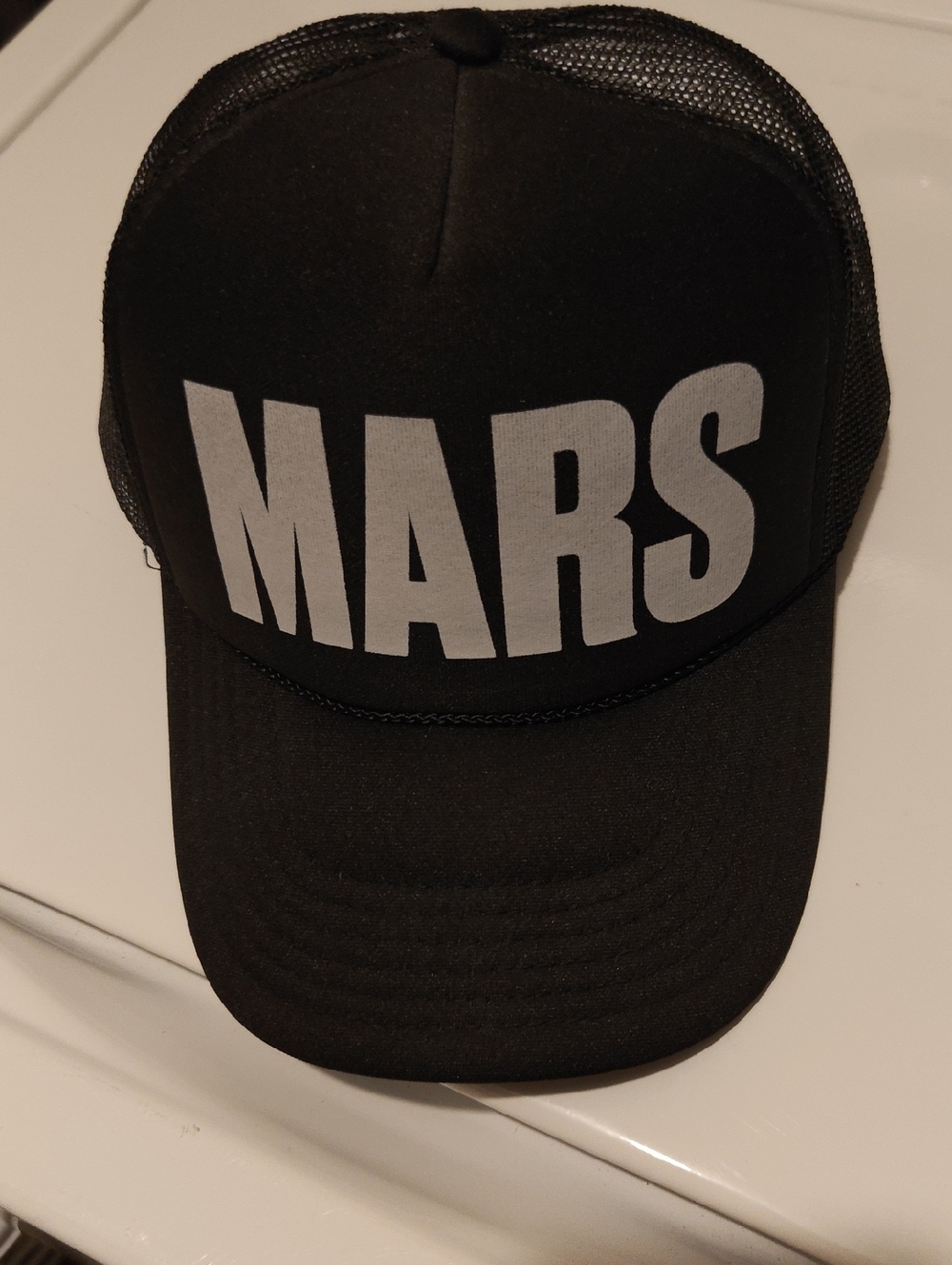 MARS Trucker Hat - Black with White Logo